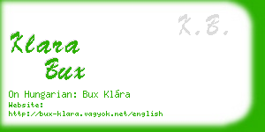 klara bux business card